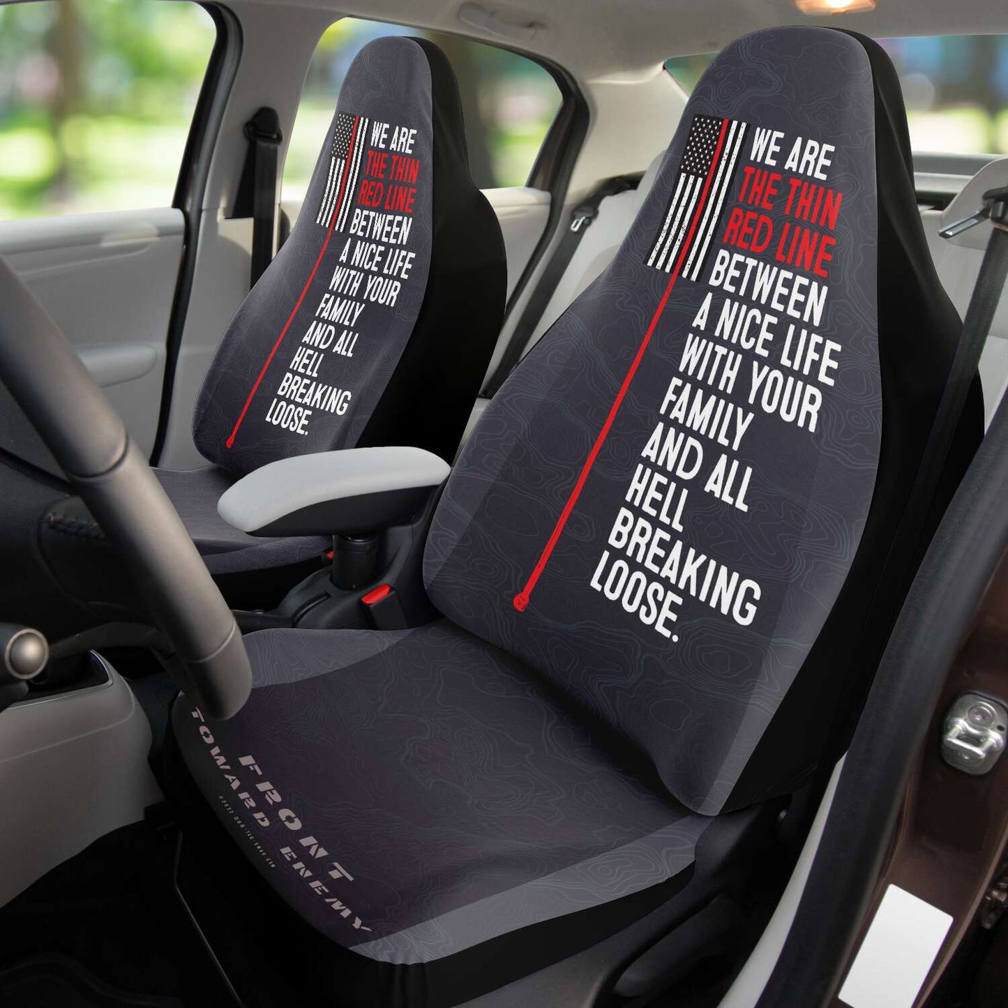Thin red line - vehicle seat cover