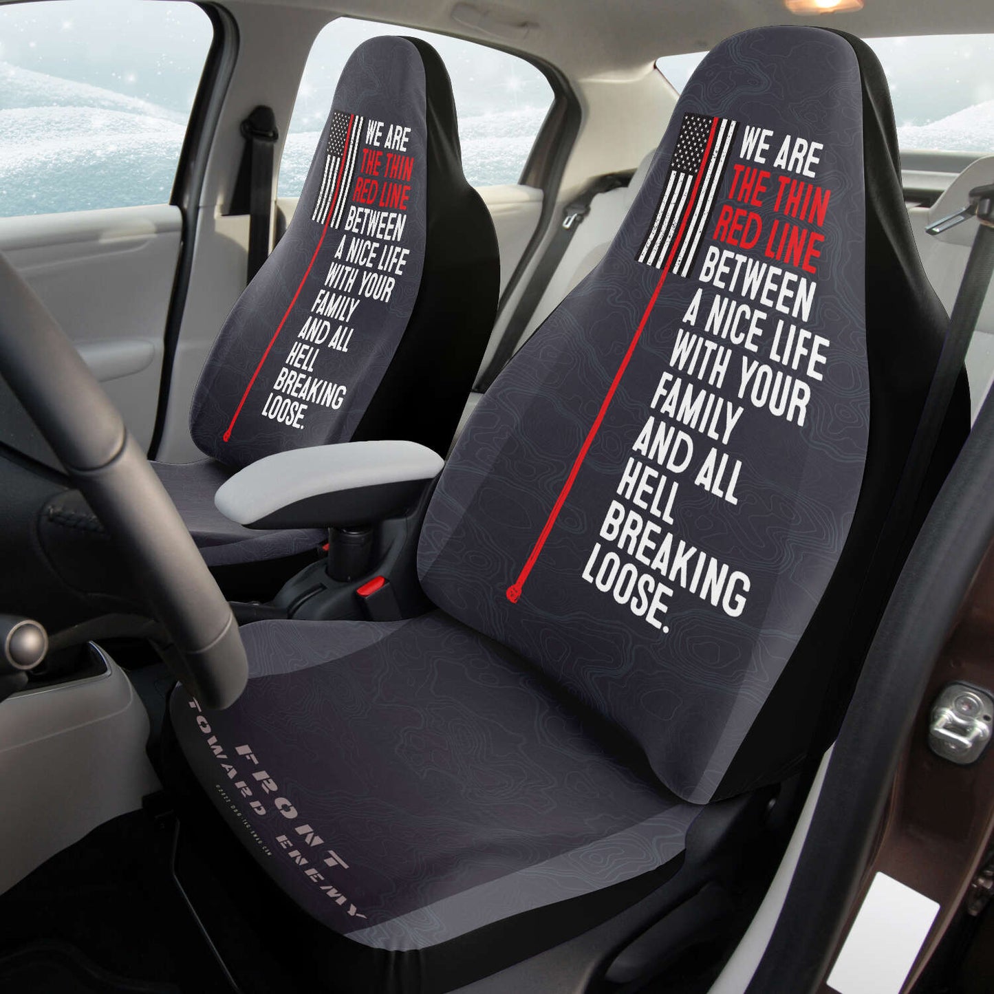 Thin red line - vehicle seat cover
