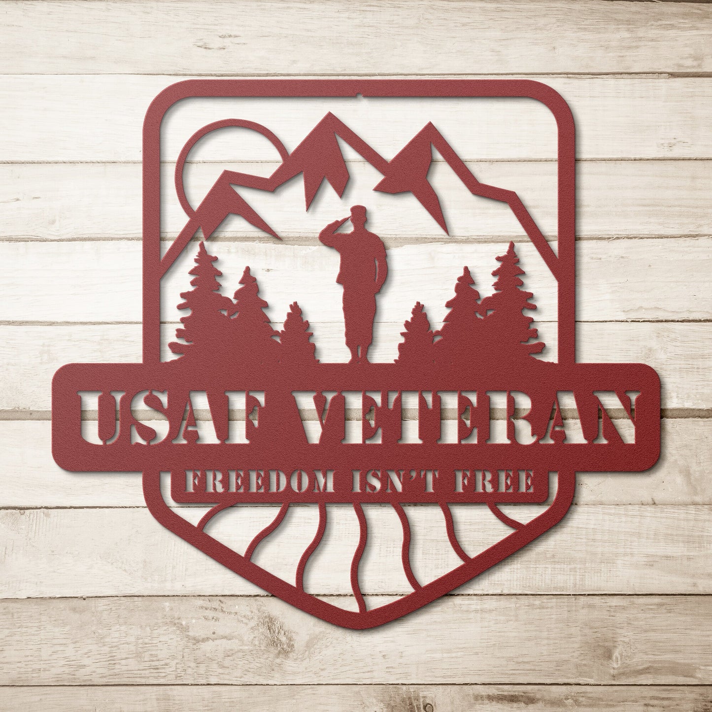 Steadfast Salute Metal Wall Art - Air Force