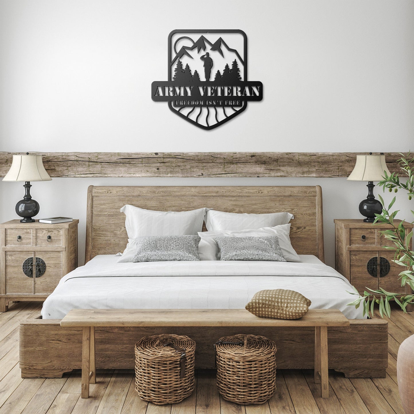 Steadfast Salute Metal Wall Art - Army