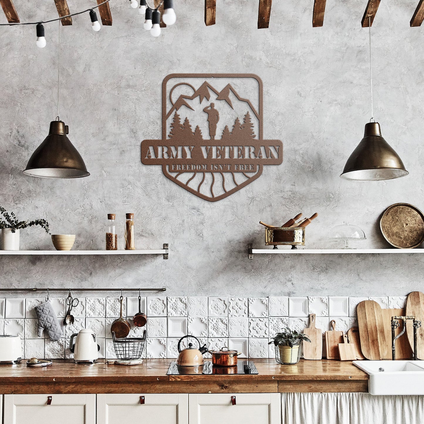 Steadfast Salute Metal Wall Art - Army