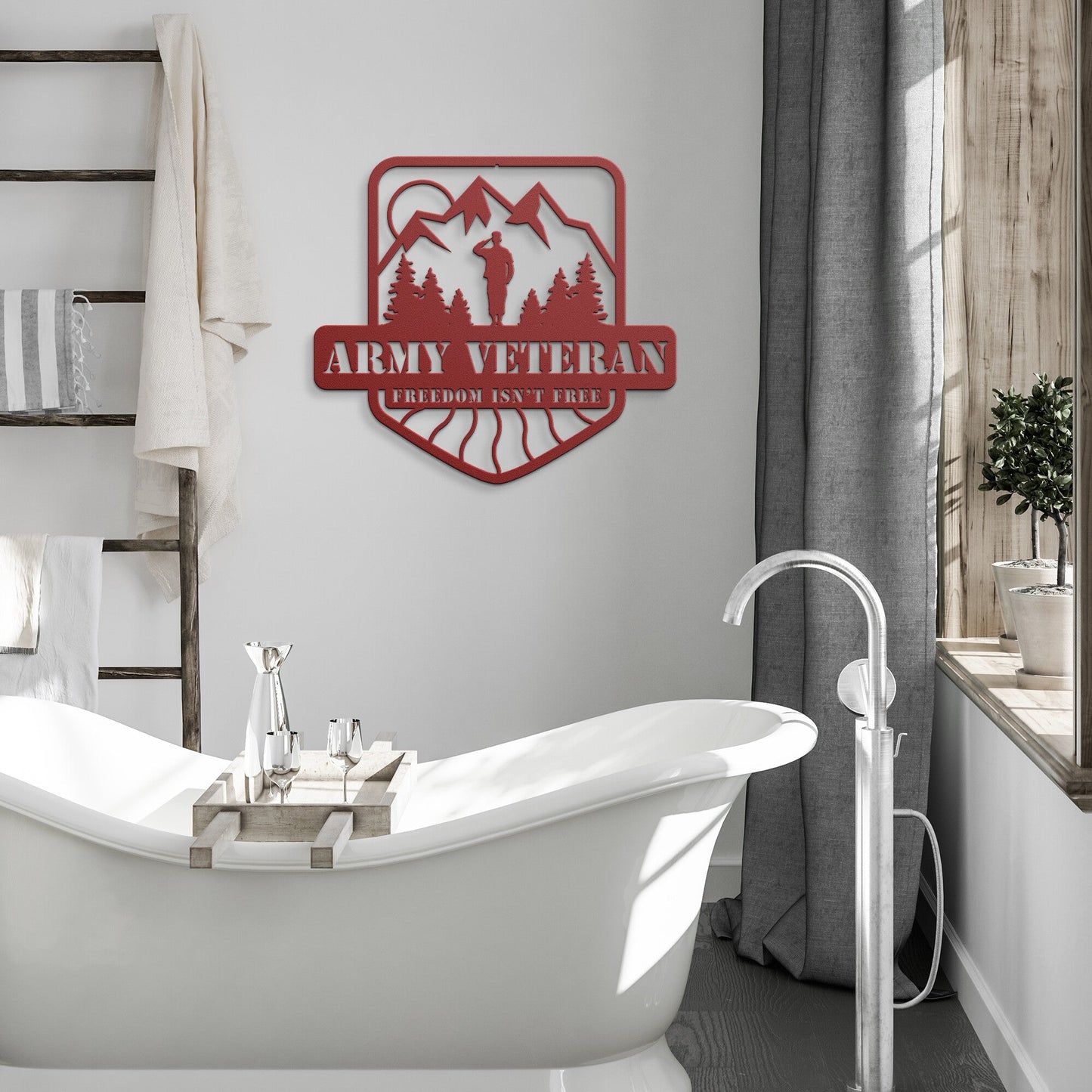Steadfast Salute Metal Wall Art - Army