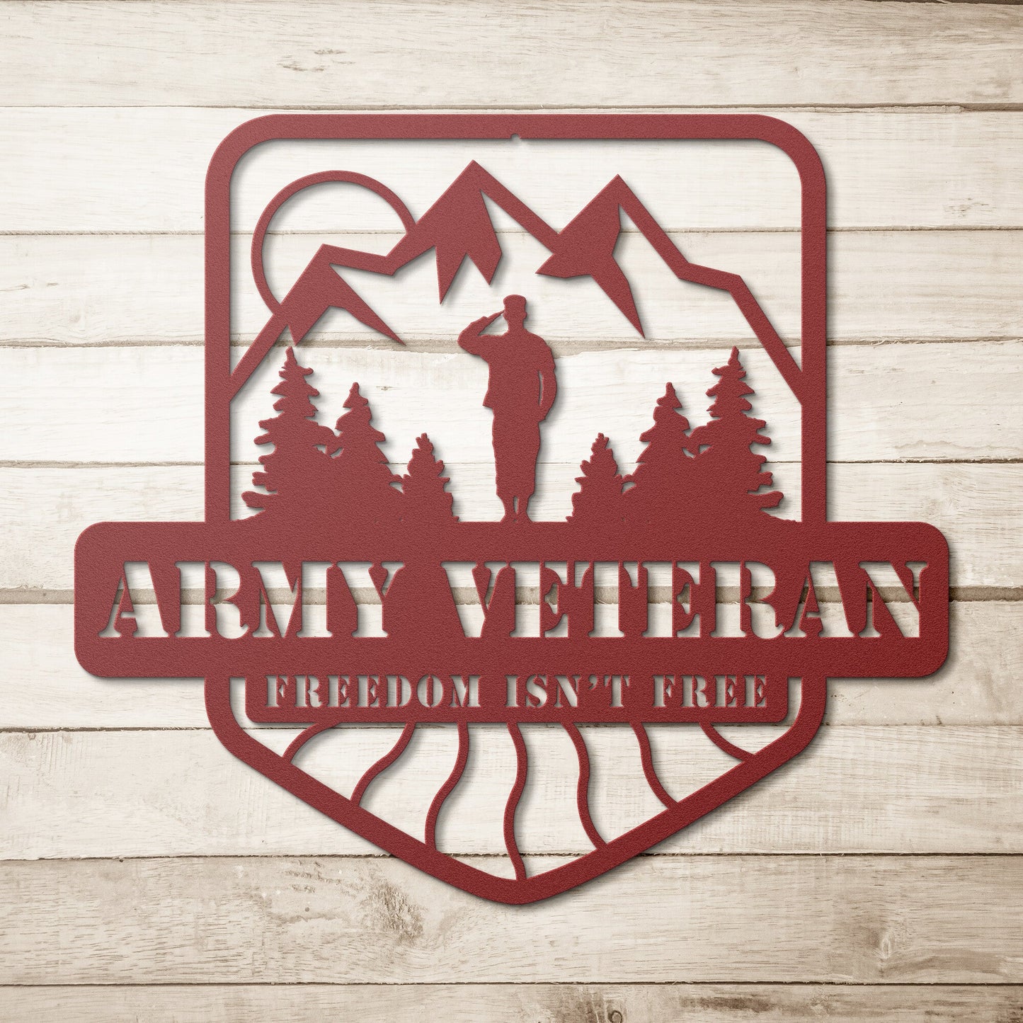 Steadfast Salute Metal Wall Art - Army