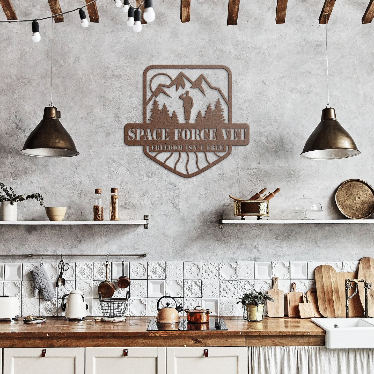 Steadfast Salute Metal Wall Art - Space Force