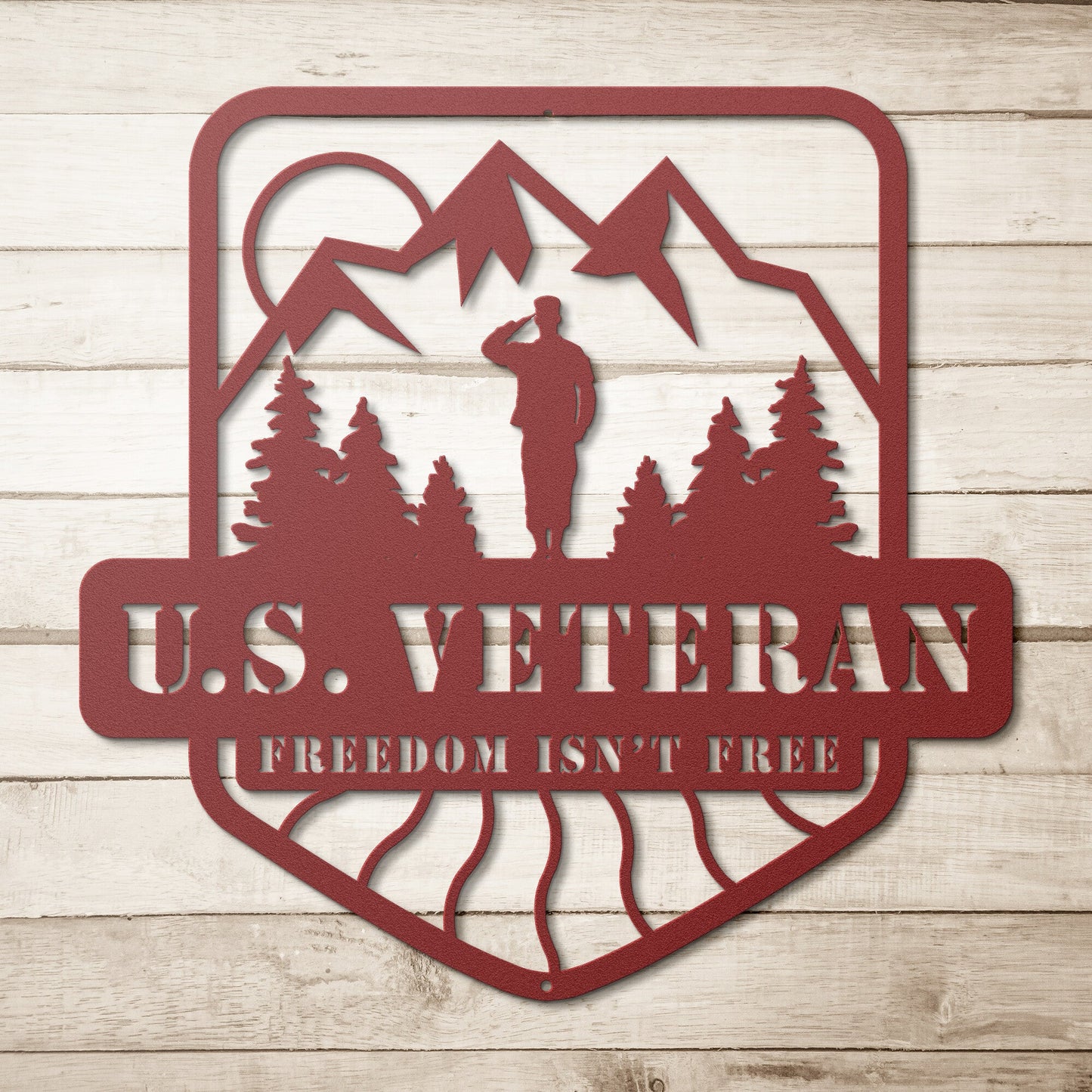 Steadfast Salute Metal Wall Art - U.S. Veteran