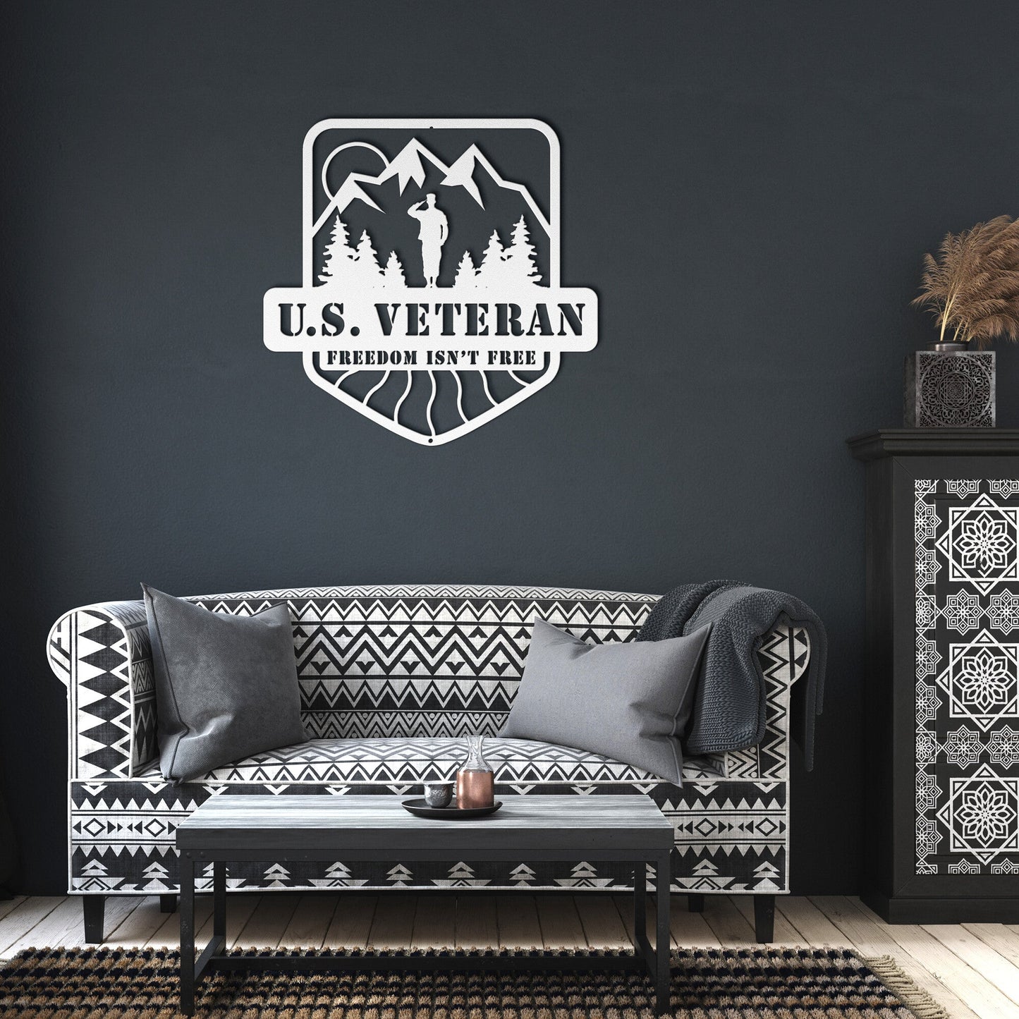 Steadfast Salute Metal Wall Art - U.S. Veteran