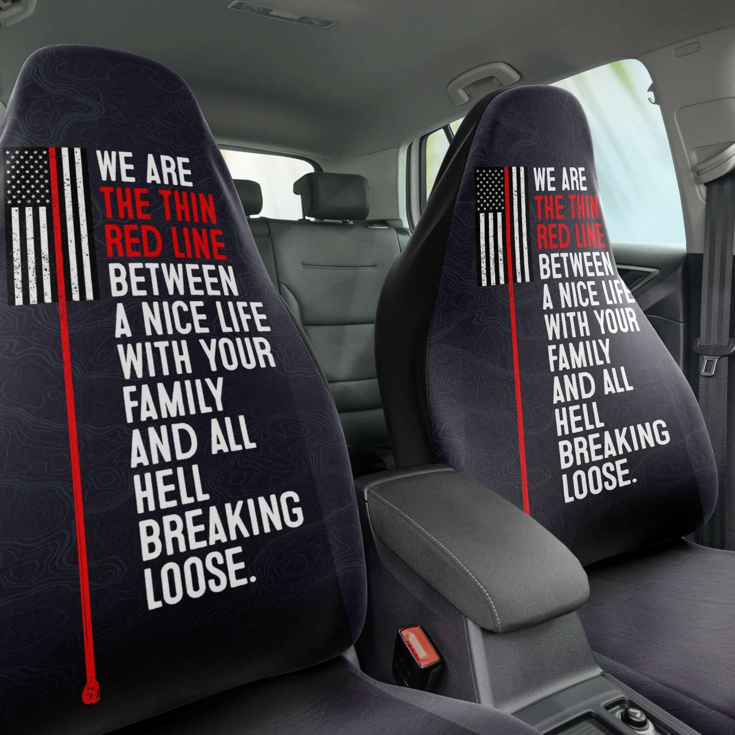 Thin red line - vehicle seat cover