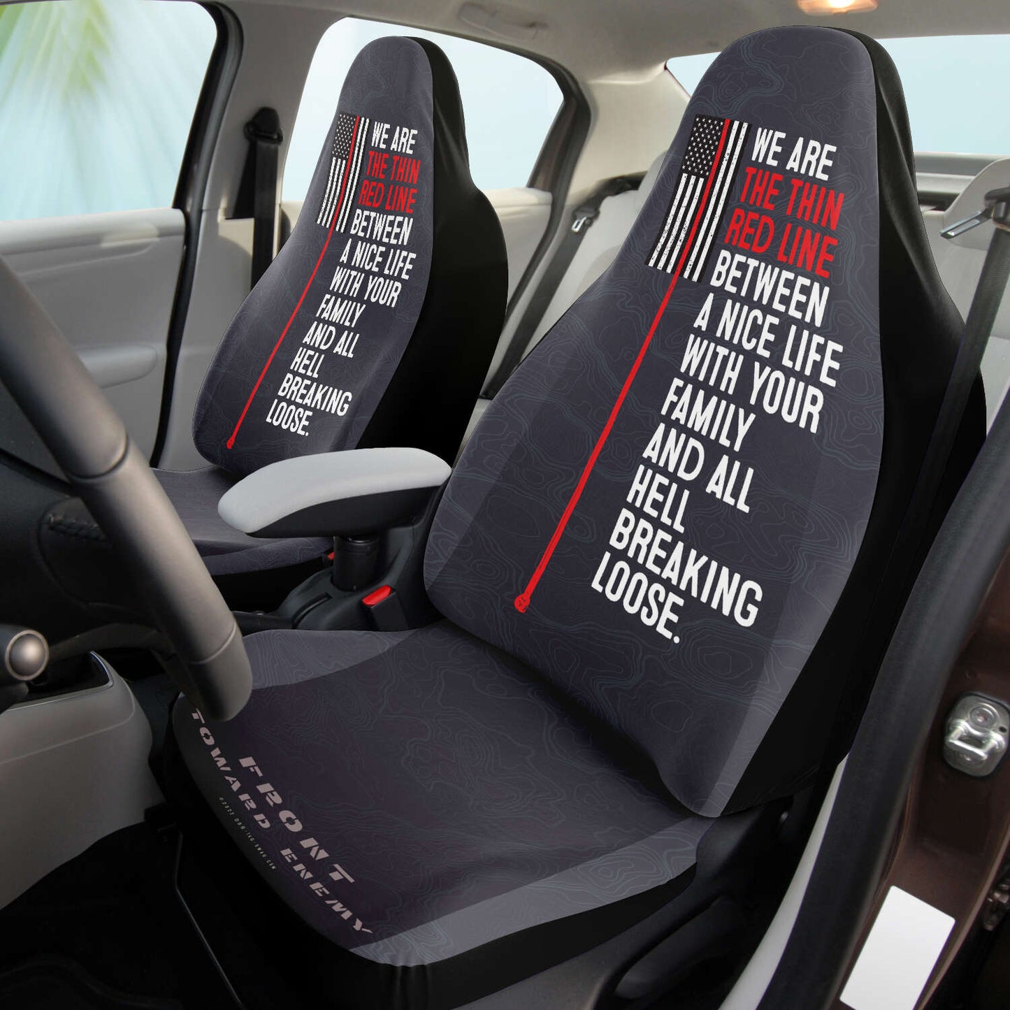 Thin red line - vehicle seat cover
