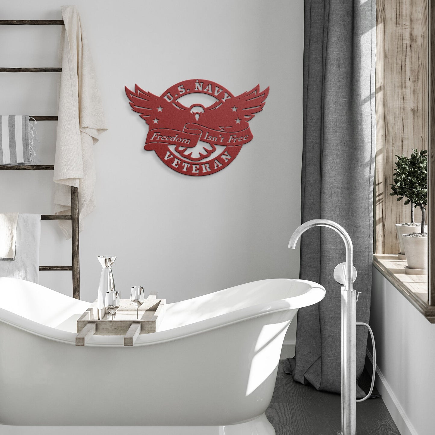 Defender Eagle Metal Wall Art - U. S. NAVY