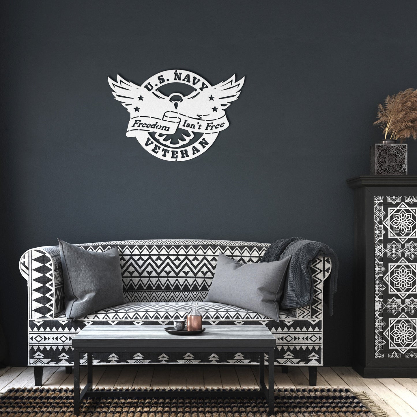 Defender Eagle Metal Wall Art - U. S. NAVY