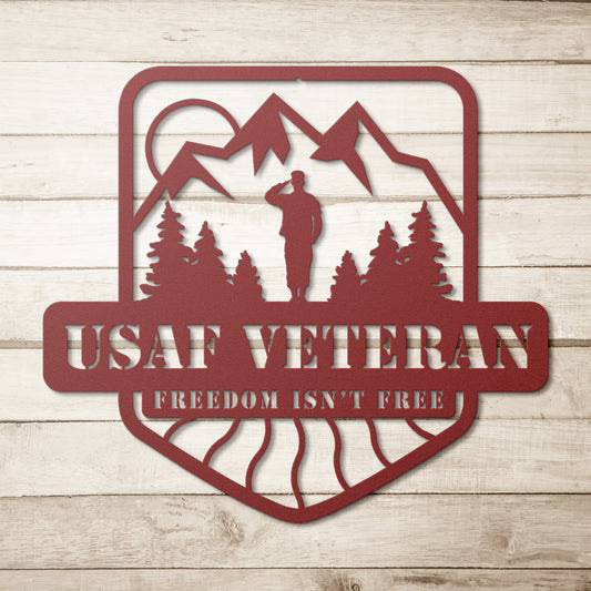Steadfast Salute Metal Wall Art - Air Force