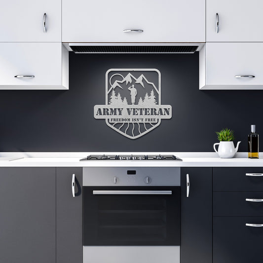 Steadfast Salute Metal Wall Art - Army