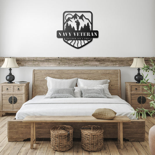 Steadfast Salute Metal Wall Art - Navy