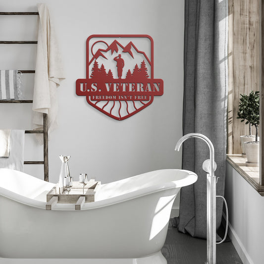 Steadfast Salute Metal Wall Art - U.S. Veteran